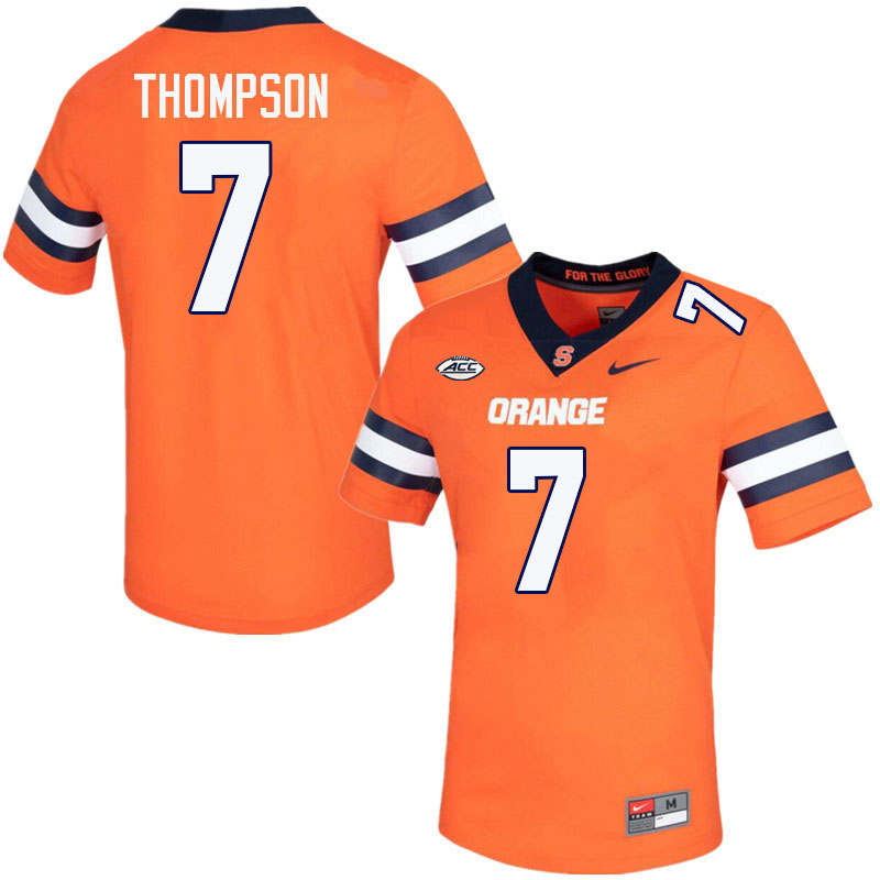 Syracuse Orange #7 Stefon Thompson College Football Jerseys Stitched-Orange